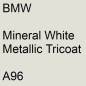 Preview: BMW, Mineral White Metallic Tricoat, A96.